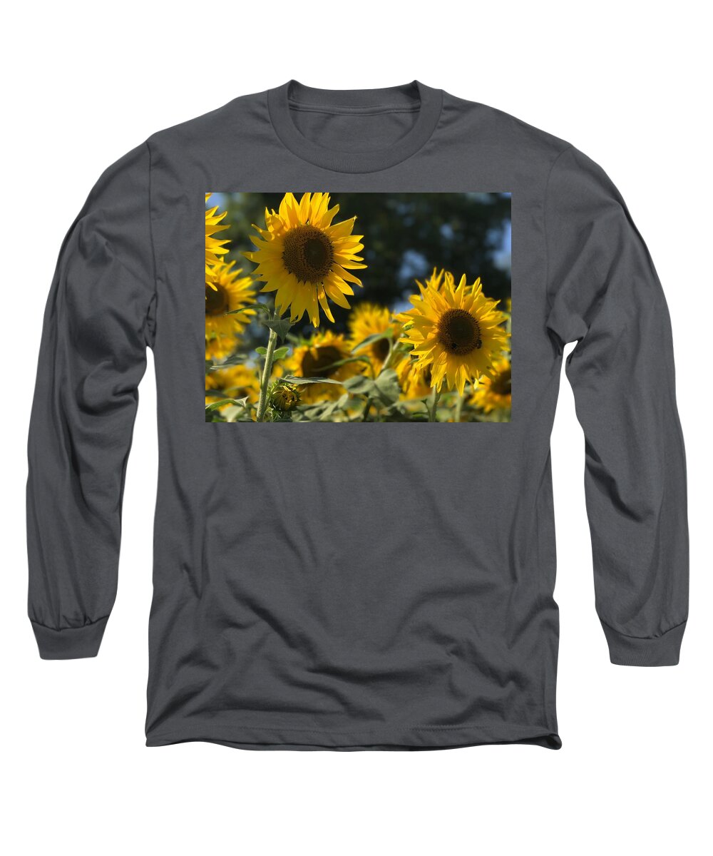 Sunflowers Long Sleeve T-Shirt featuring the photograph Sweet Sunflowers by Lora J Wilson