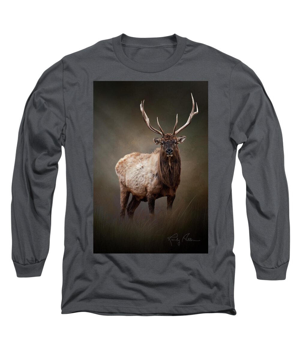 Bull Elk Long Sleeve T-Shirt featuring the photograph The Bull Elk by Randall Allen