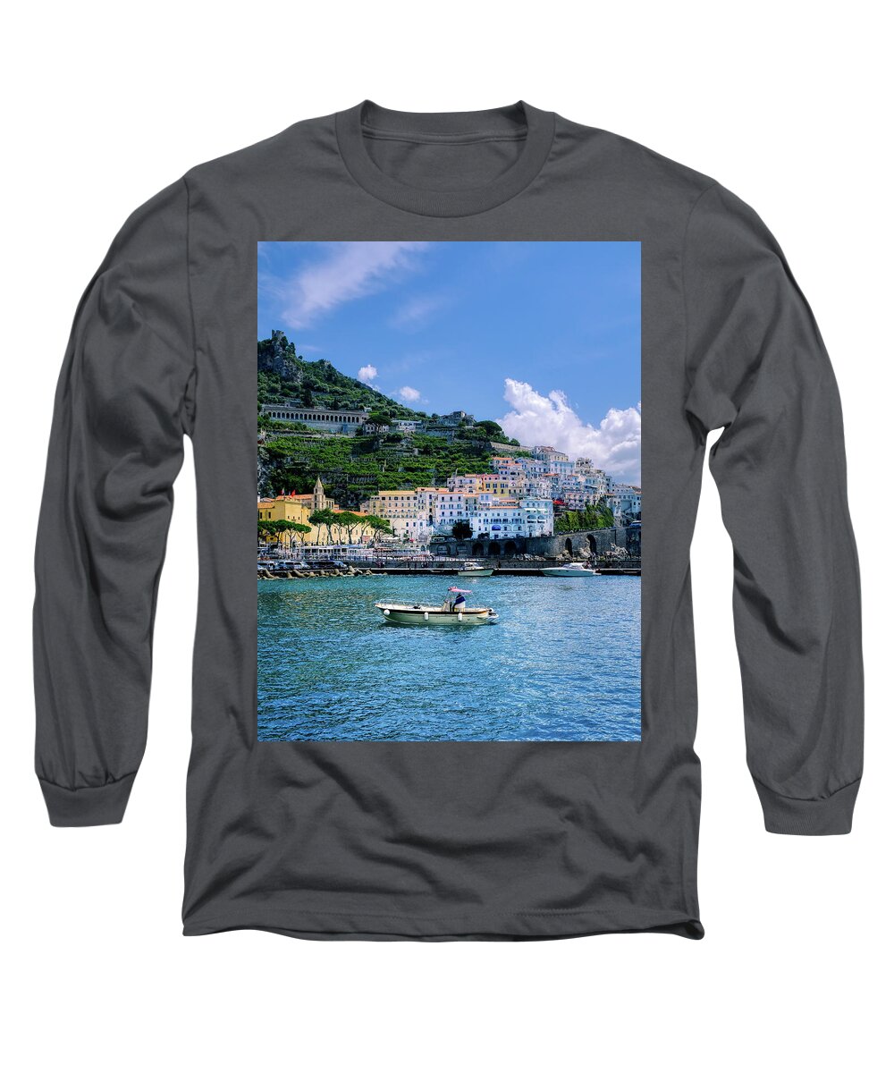 Photos Of Amalfi Coast Long Sleeve T-Shirt featuring the photograph The Colorful Amalfi Coast by Robert Bellomy