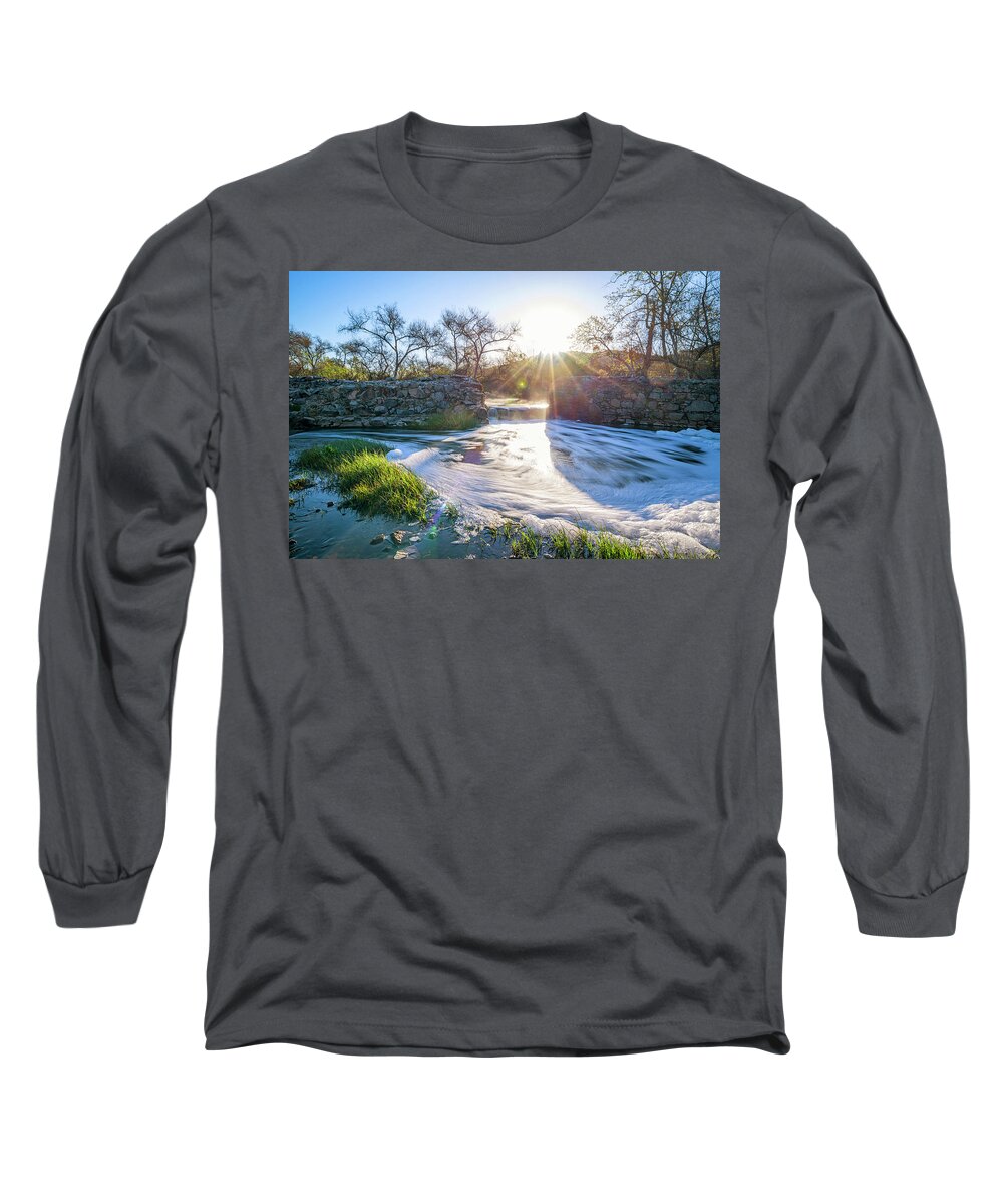 San Diego Long Sleeve T-Shirt featuring the photograph The Old Mission Dam #1 by Joseph S Giacalone