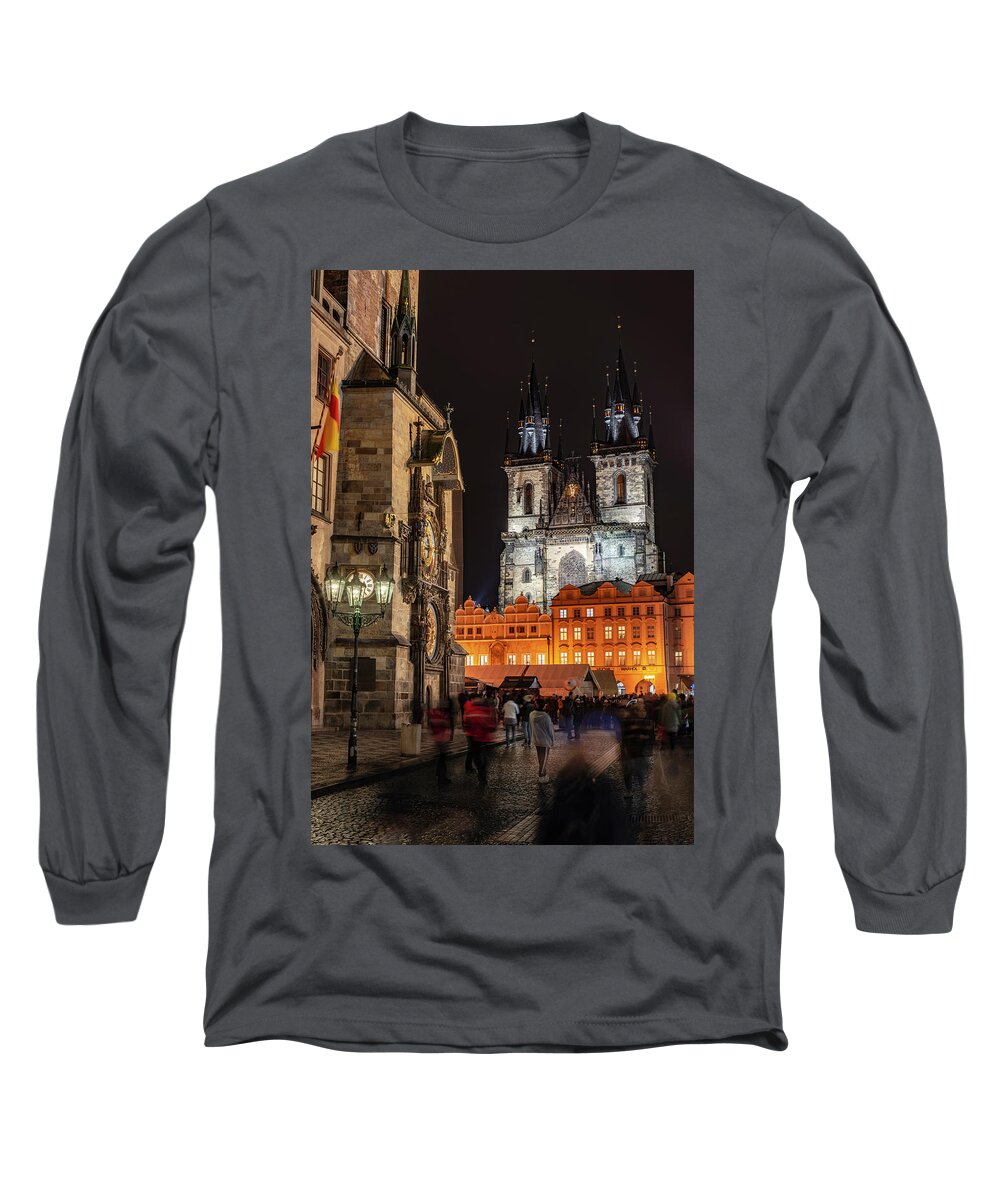 Europe Long Sleeve T-Shirt featuring the photograph The Old Town Square by Randy Lemoine