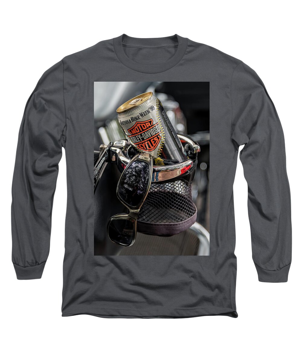Motorcycle Long Sleeve T-Shirt featuring the photograph The Party's Not Over Yet by John Kirkland