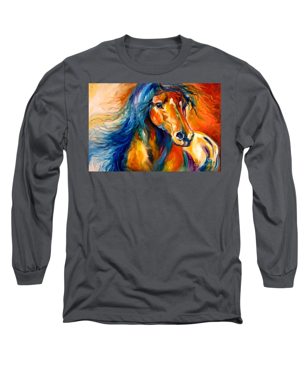 Original Long Sleeve T-Shirt featuring the painting The Rising Sun 3624 C2008mbaldwin by Marcia Baldwin