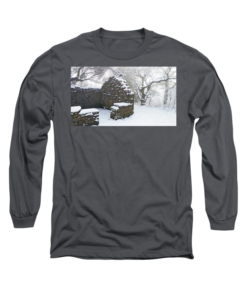 Snow Long Sleeve T-Shirt featuring the photograph The Ruined Bothy by Lachlan Main