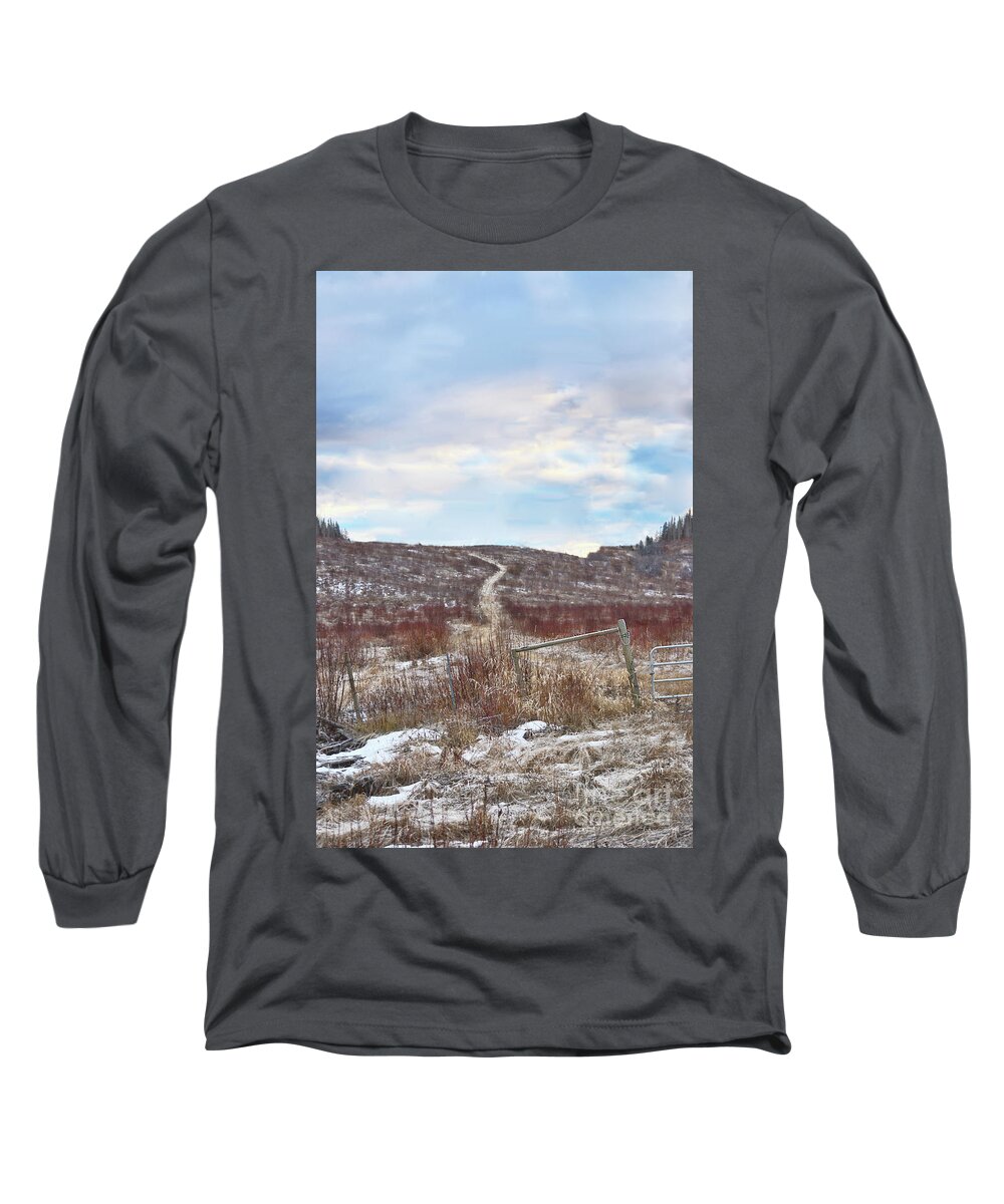 Post Long Sleeve T-Shirt featuring the photograph The Wall by Vivian Martin