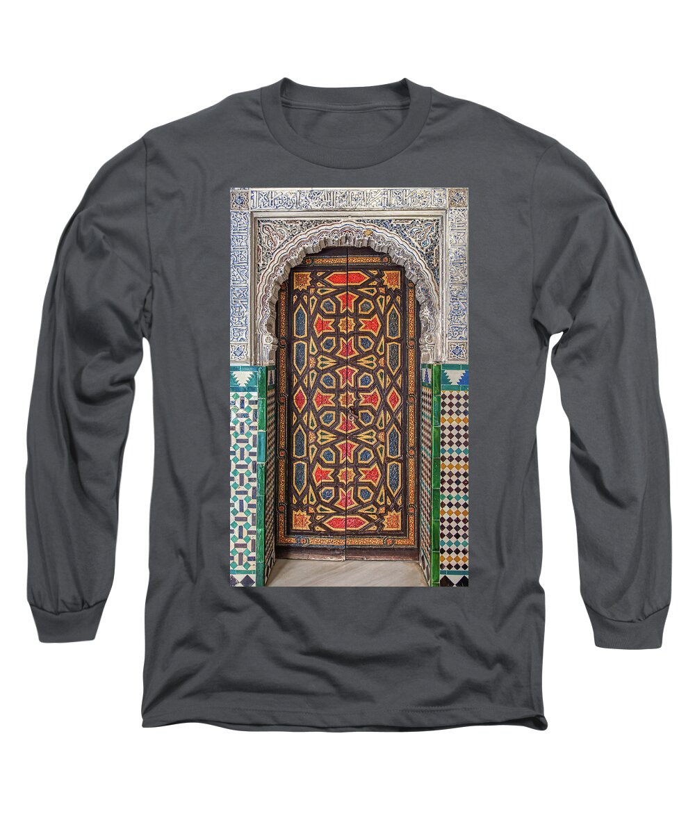 Door Long Sleeve T-Shirt featuring the photograph Tiled Door of Sevilla by David Letts
