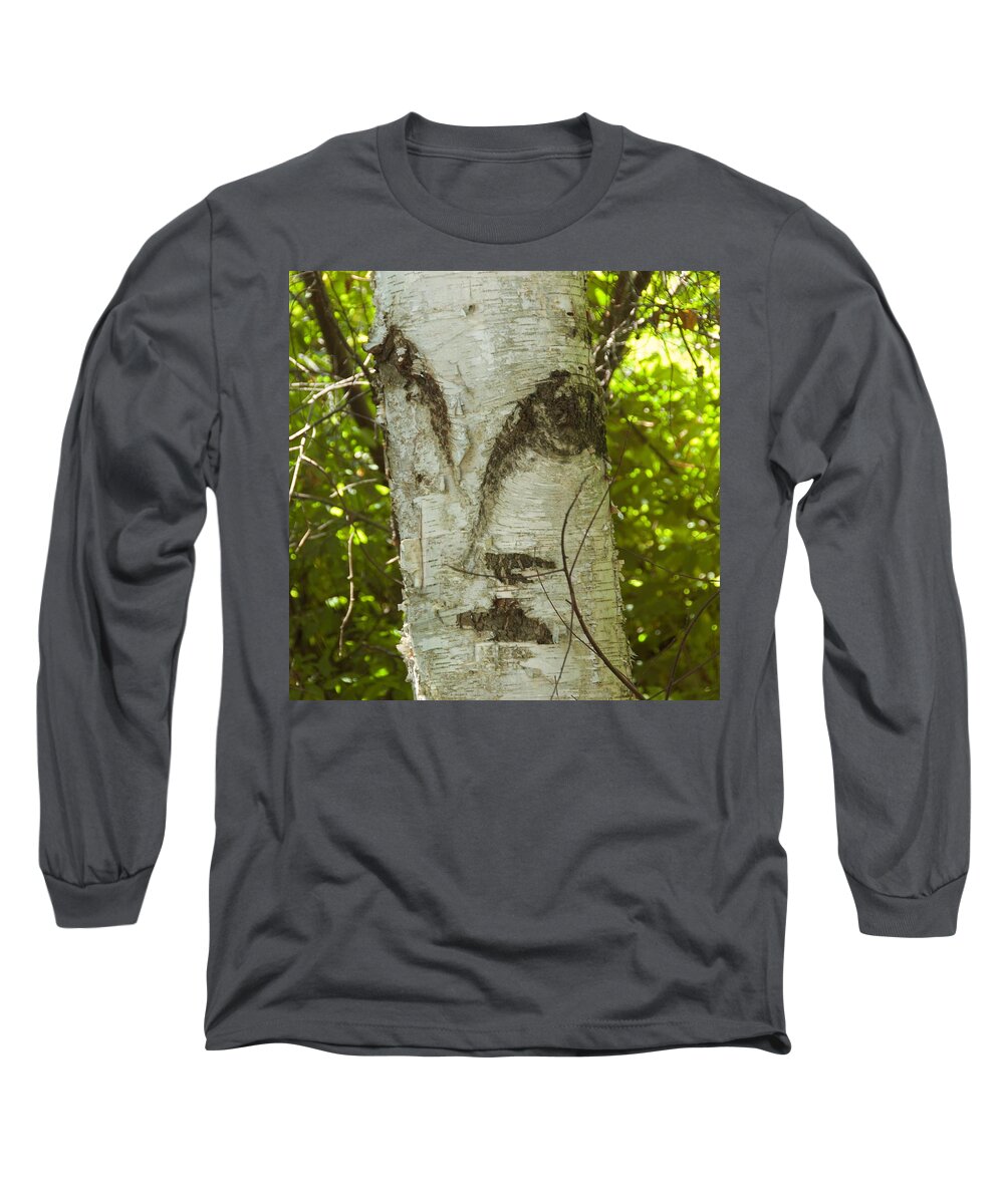 Tree Long Sleeve T-Shirt featuring the photograph Tree Face by Marty Klar