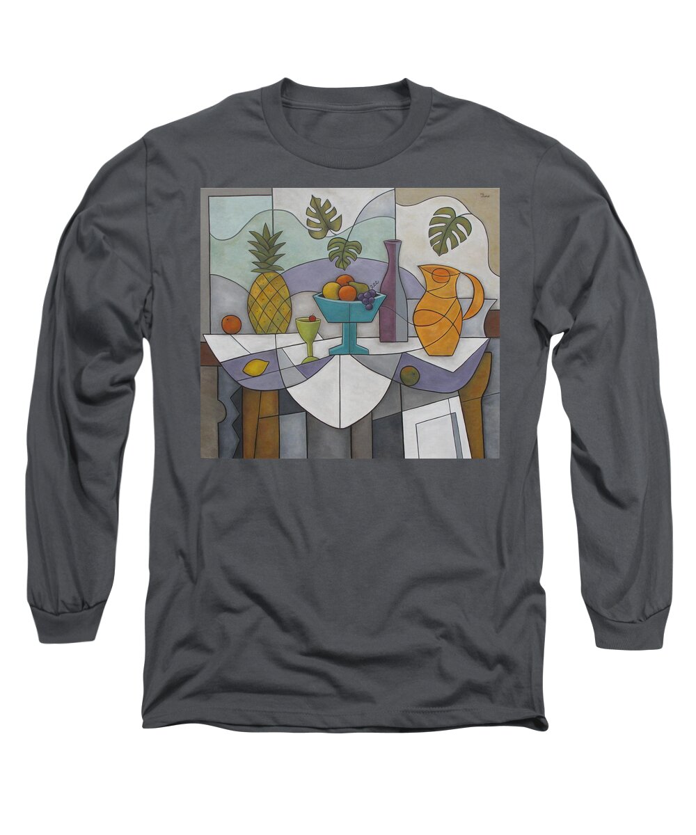 Still Life Long Sleeve T-Shirt featuring the painting Tropical Delights by Trish Toro