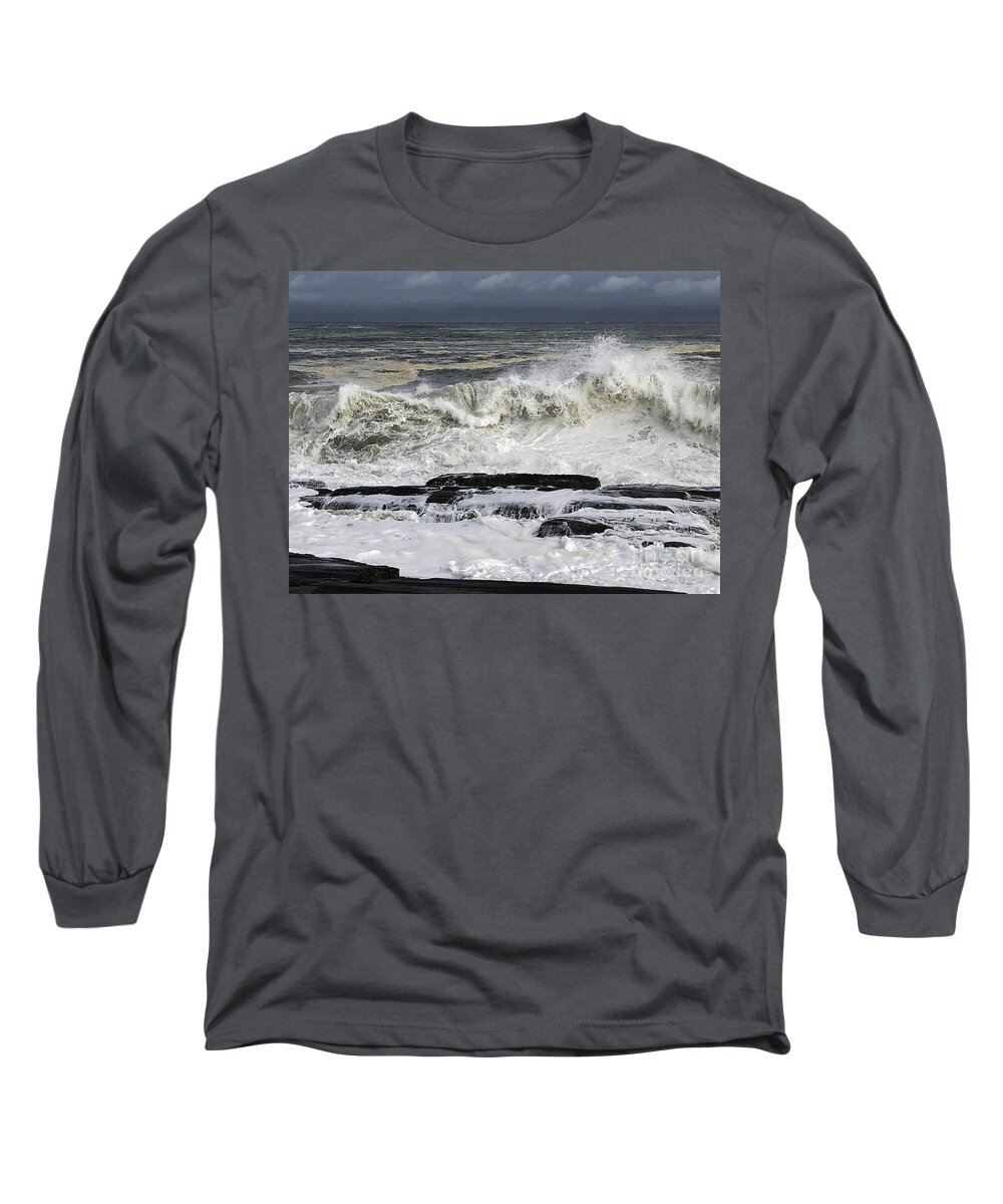 Two Lights State Park Long Sleeve T-Shirt featuring the photograph Two Lights State Park, Maine by Jeanette French