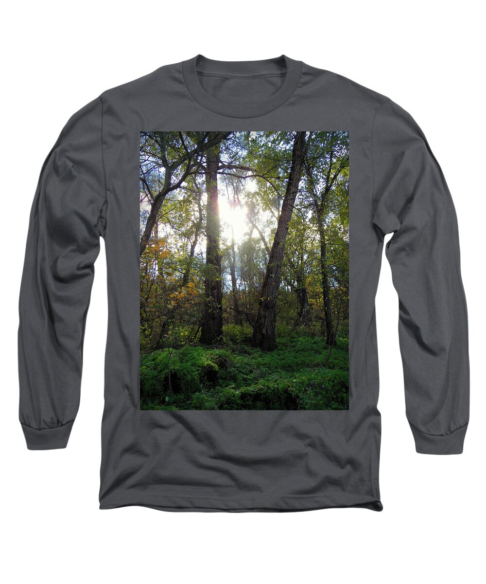 Two Steps Behind Long Sleeve T-Shirt featuring the photograph Two Steps Behind by Cyryn Fyrcyd