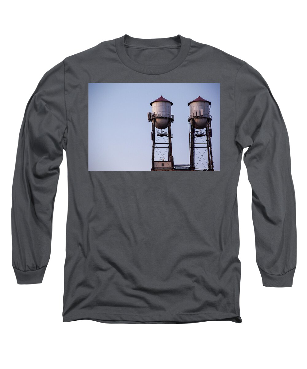 Two Long Sleeve T-Shirt featuring the photograph Two Towers by Laura Smith