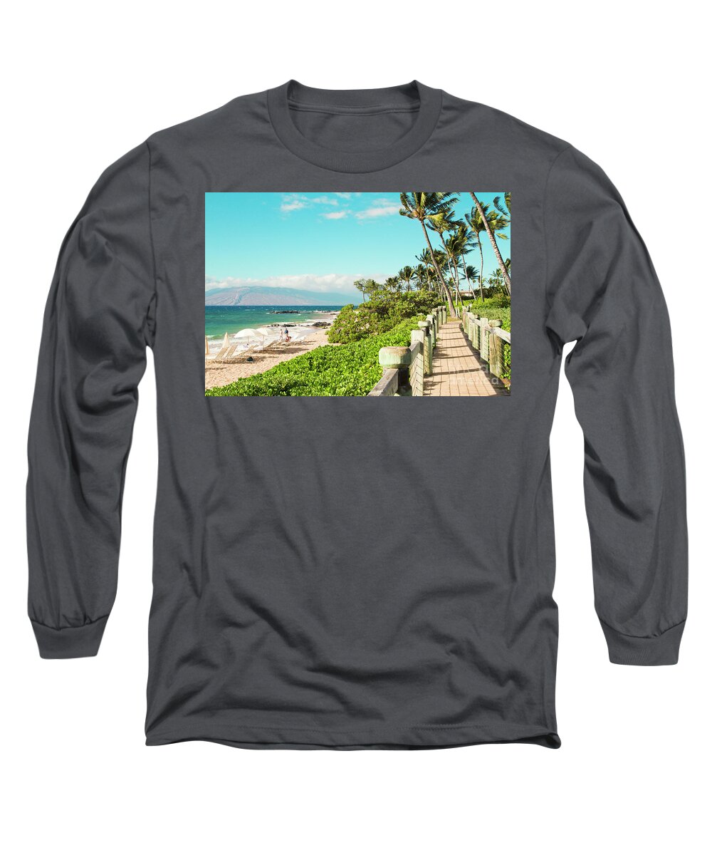 Ulua Beach Long Sleeve T-Shirt featuring the photograph Ulua Beach Mokapu Wailea Maui Hawaii by Sharon Mau