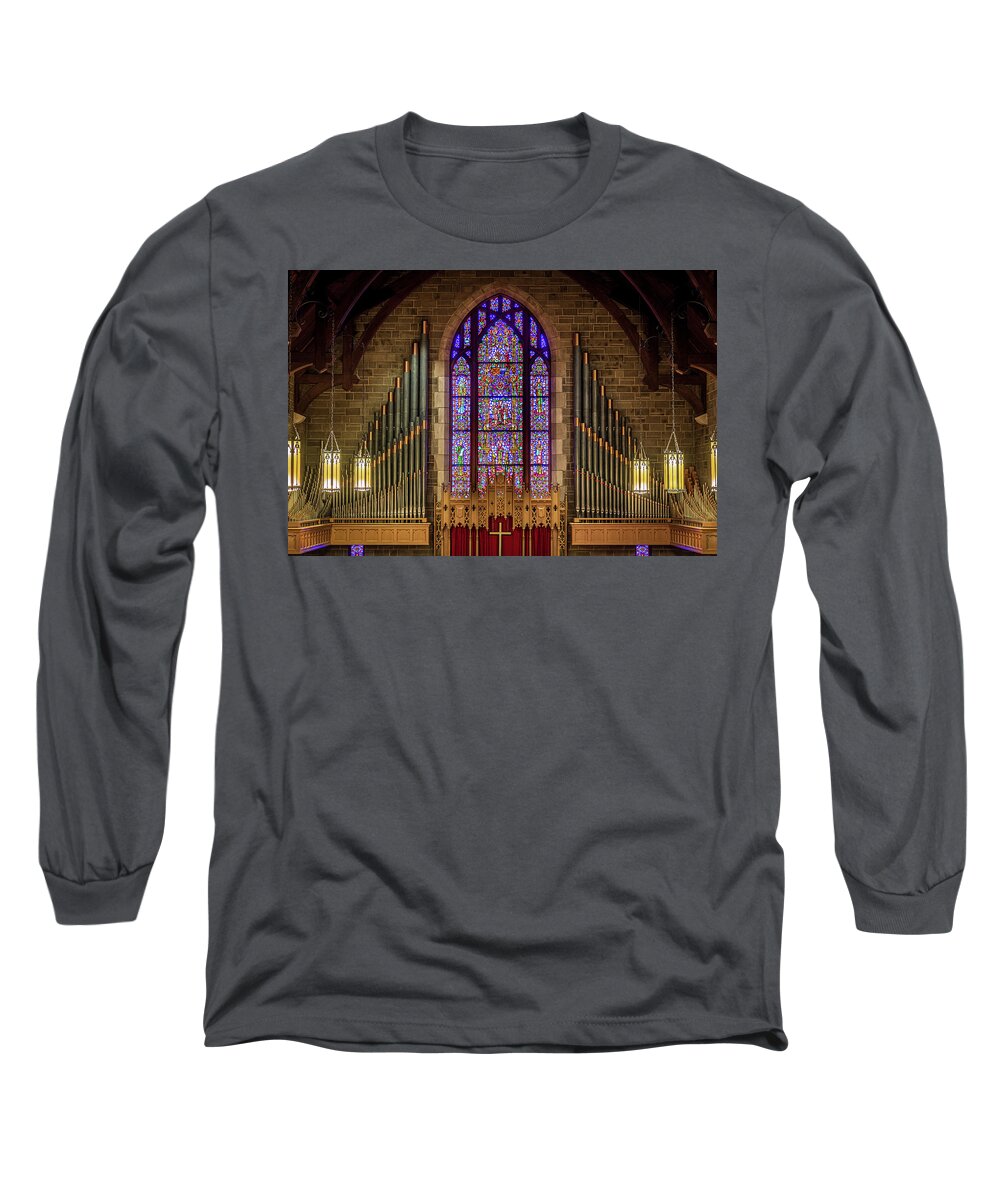 Church Long Sleeve T-Shirt featuring the photograph Vermont St UMC by Allin Sorenson