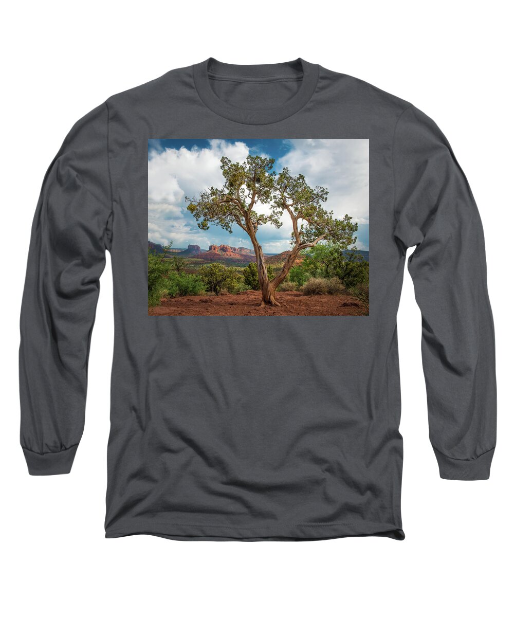 Sedona Long Sleeve T-Shirt featuring the photograph View From Juniper 1302 by Kenneth Johnson