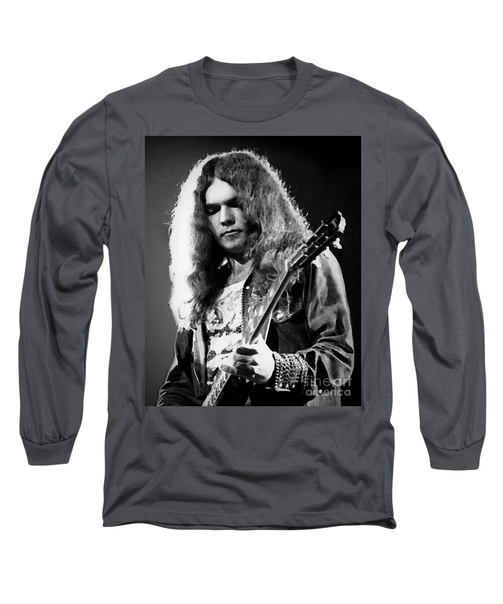 Gary Long Sleeve T-Shirt featuring the photograph Vintage Gary Rossington by Billy Knight