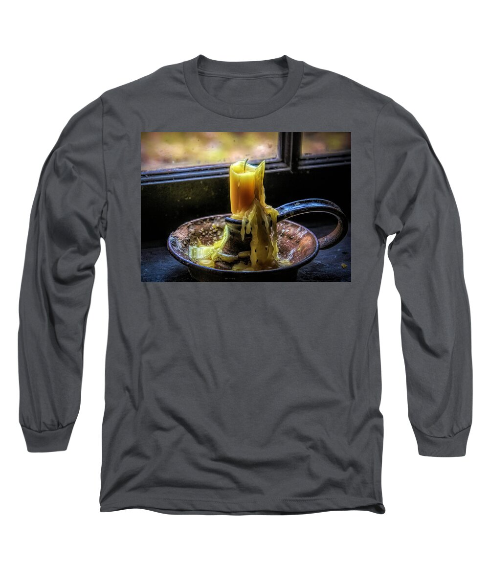 Candle Long Sleeve T-Shirt featuring the photograph Wax Sculpture by Jack Wilson