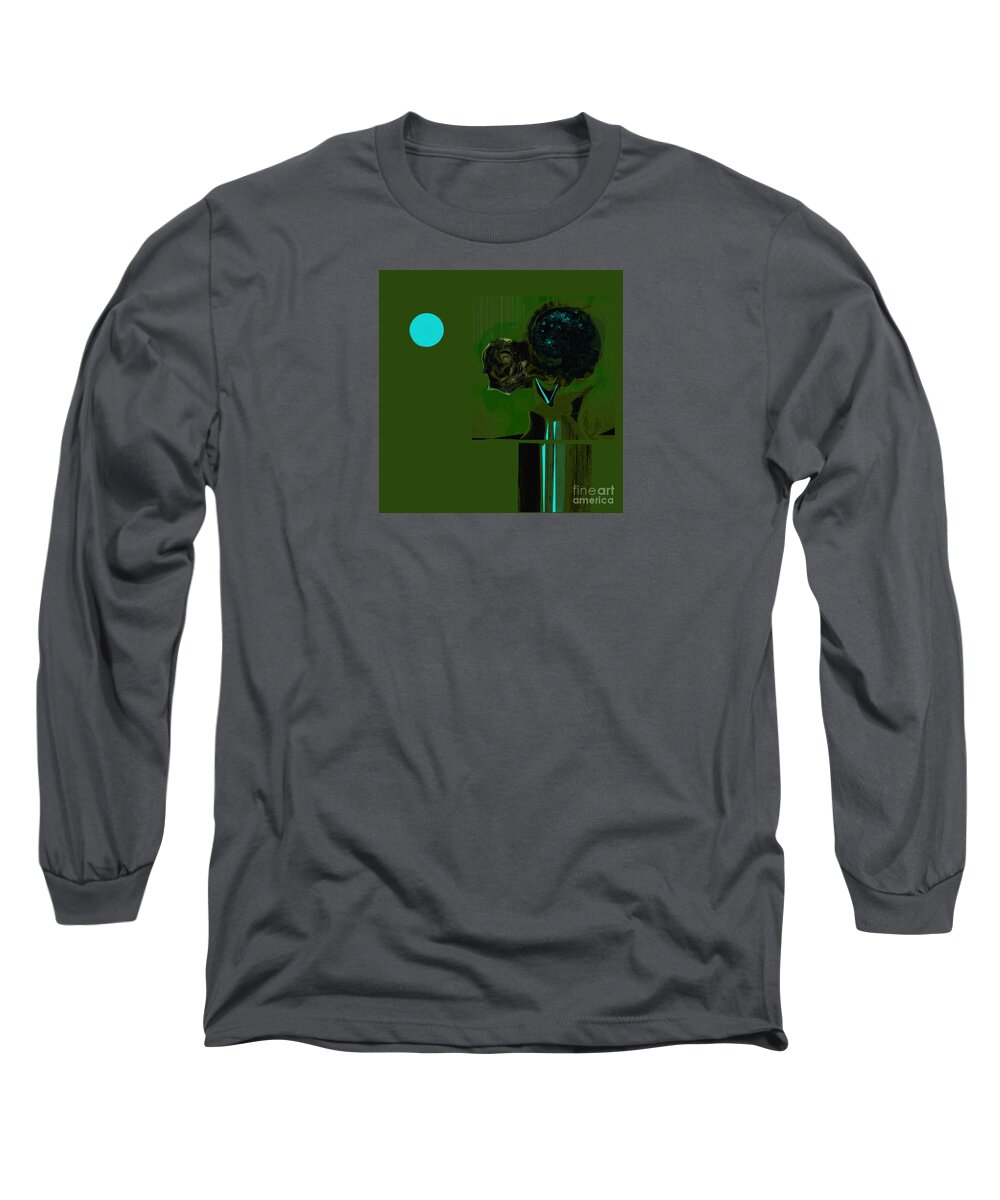 Square Long Sleeve T-Shirt featuring the mixed media We All Drink Water by Zsanan Studio