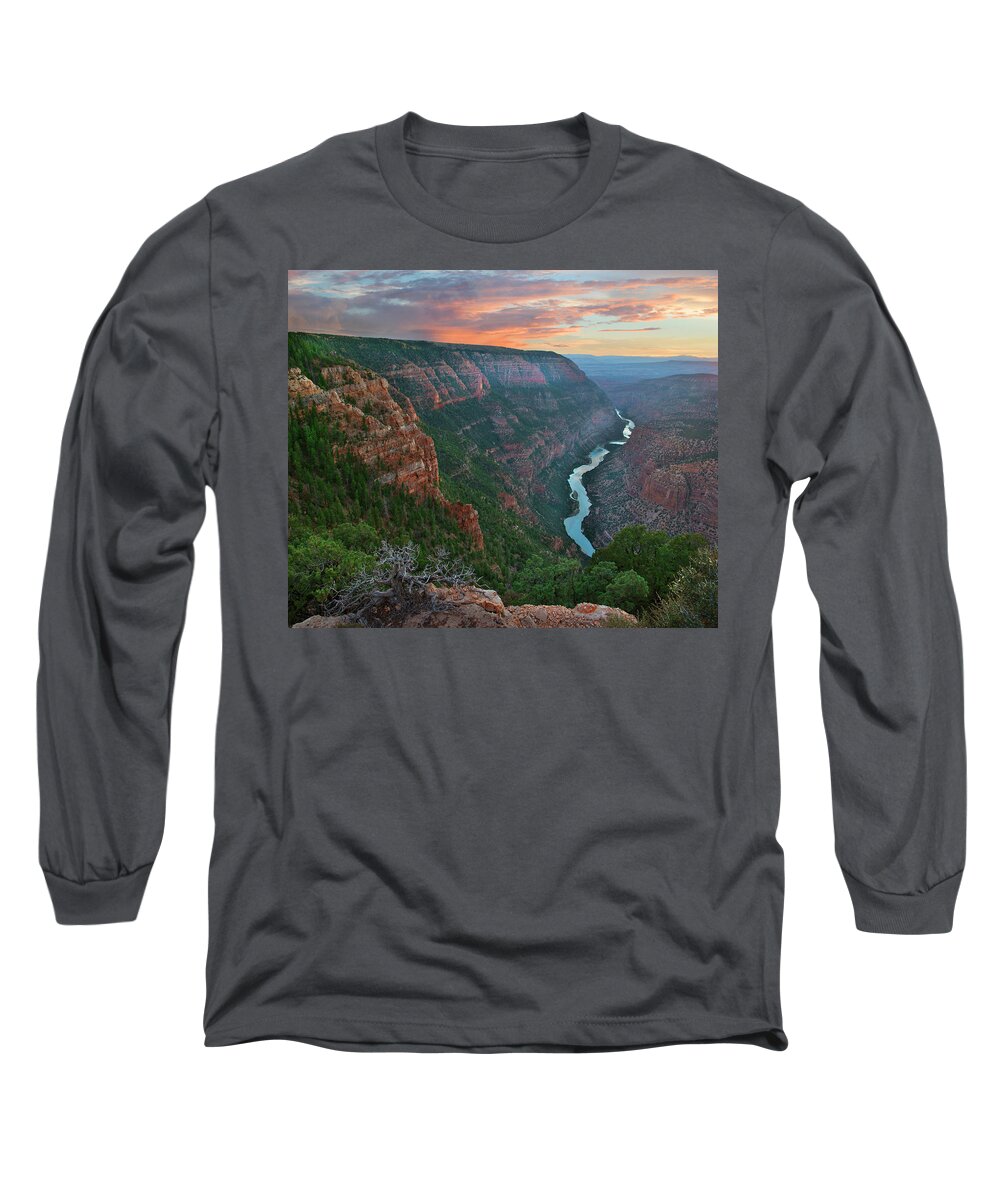 00555617 Long Sleeve T-Shirt featuring the photograph Whirlpool Canyon, Green River, Dinosaur Nm, Colorado by Tim Fitzharris