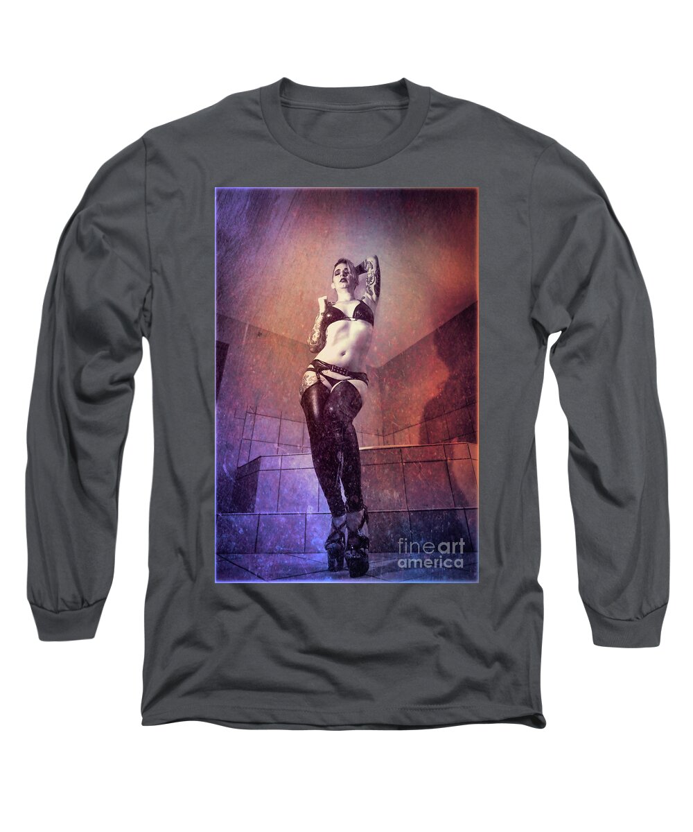 Dark Long Sleeve T-Shirt featuring the digital art Wicked Intentions by Recreating Creation