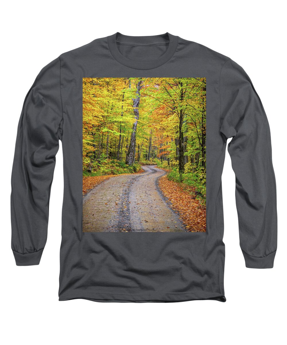 Maine Long Sleeve T-Shirt featuring the photograph Winding Road by Colin Chase
