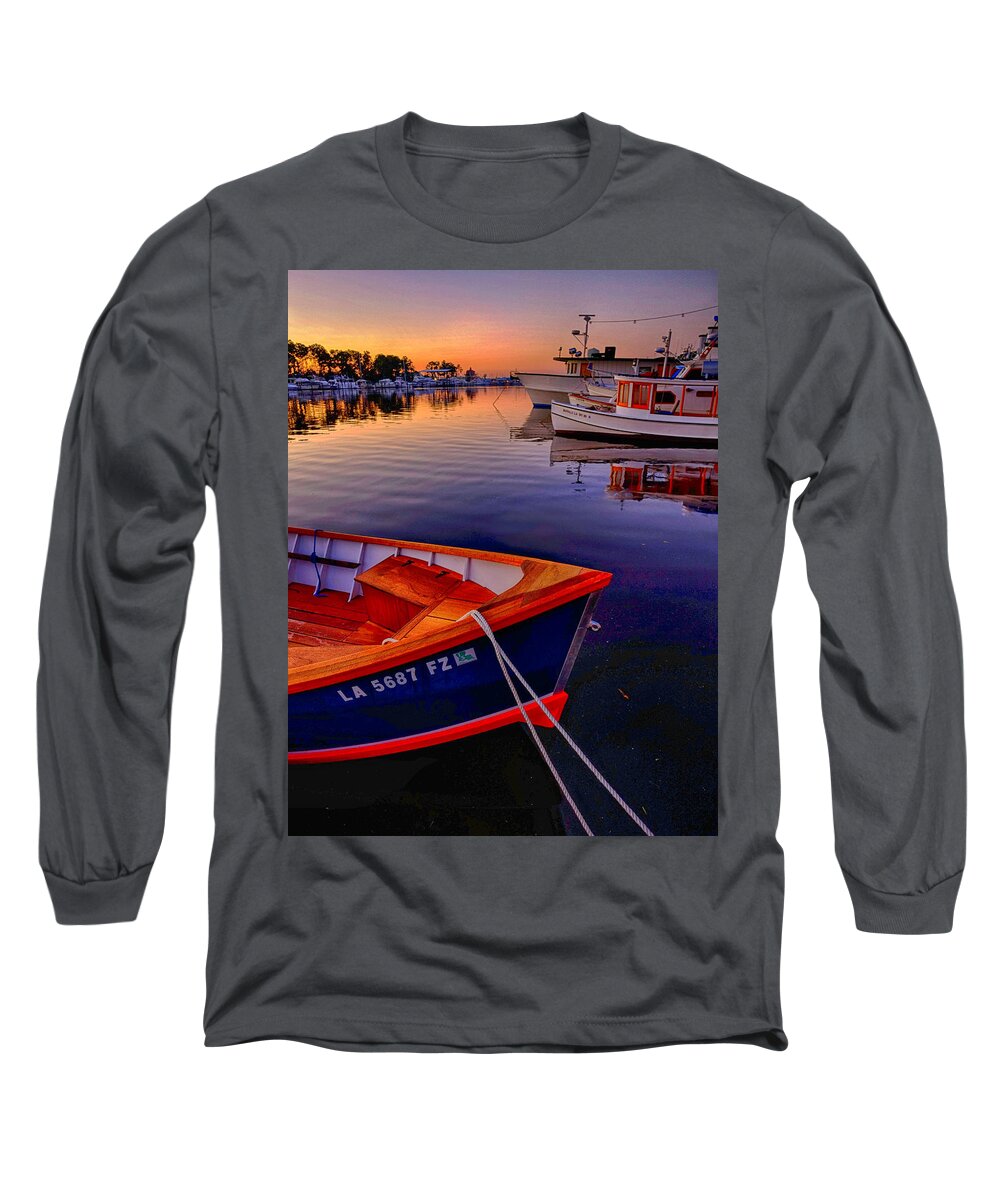 Boat Long Sleeve T-Shirt featuring the photograph Wooden Boats by Tom Gresham