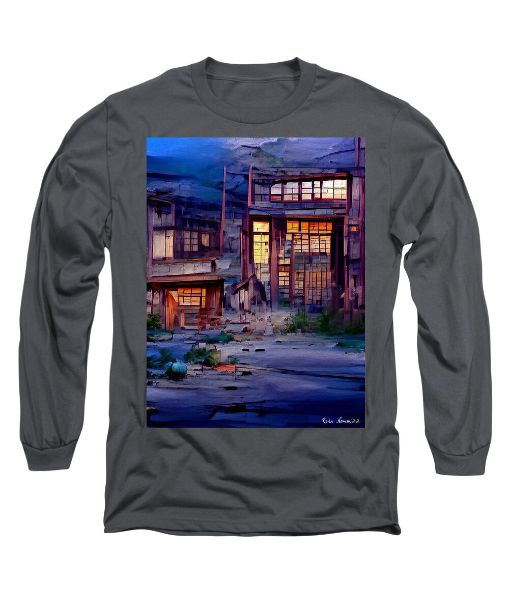  Long Sleeve T-Shirt featuring the digital art At Last Light #1 by Rein Nomm