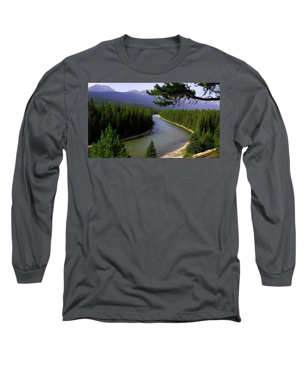 Canadian Rockies Long Sleeve T-Shirt by Geoff Whiting - Geoff