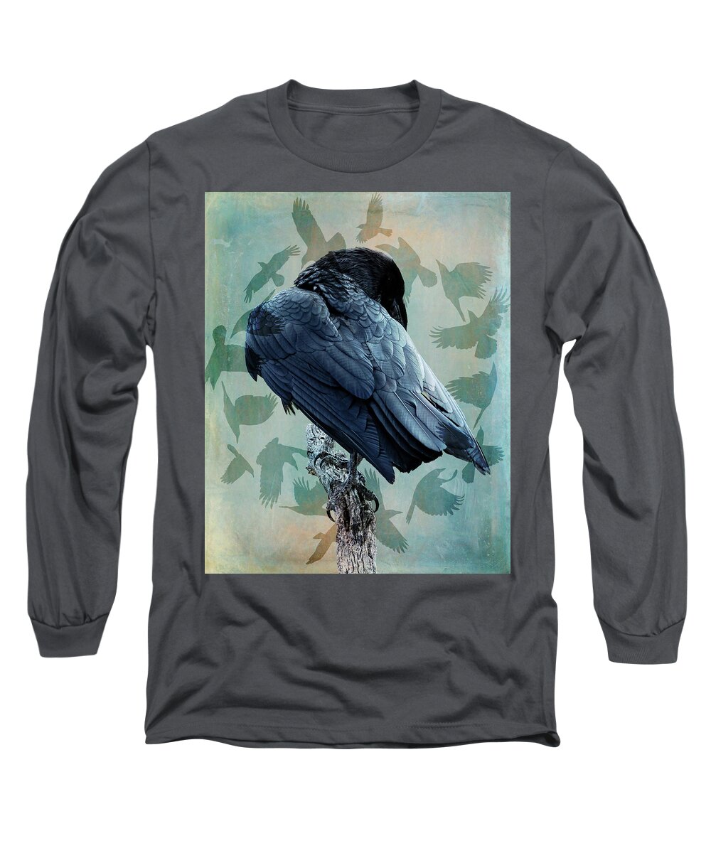 Raven Long Sleeve T-Shirt featuring the photograph Circle #1 by Mary Hone
