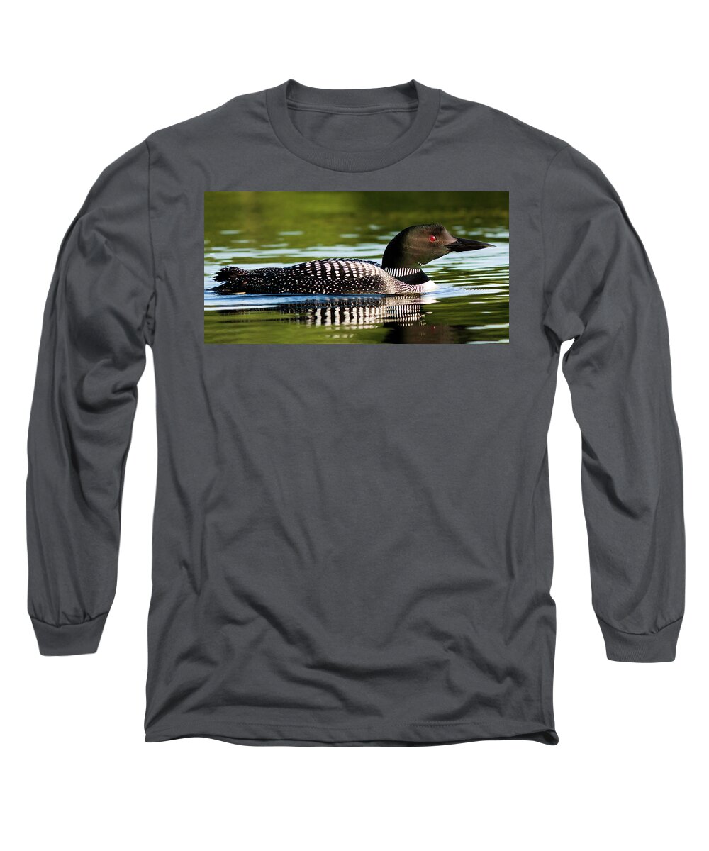 Common Loon Long Sleeve T-Shirt featuring the photograph Common Loon #3 by John Rowe