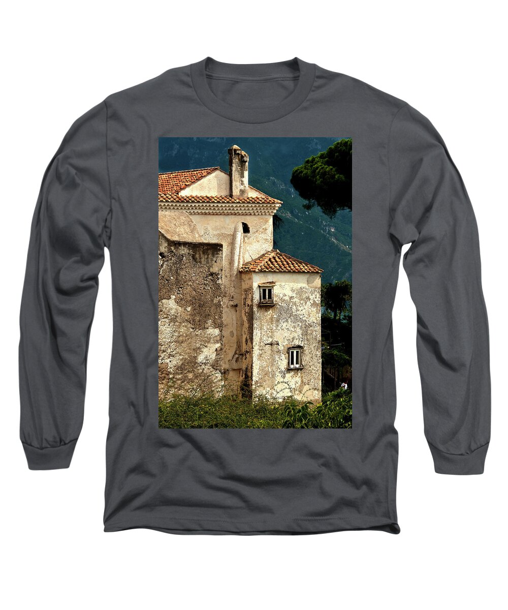 Farmhouse Long Sleeve T-Shirt featuring the photograph FarmHouse Ravello Italy #1 by Xavier Cardell