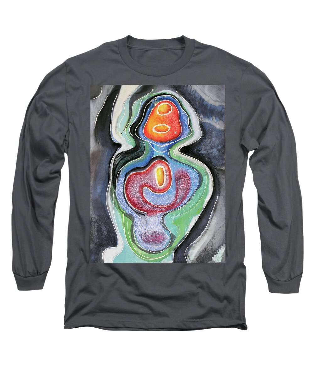 Soul Long Sleeve T-Shirt featuring the painting Hylomorphic Soul #1 by Richard Barone