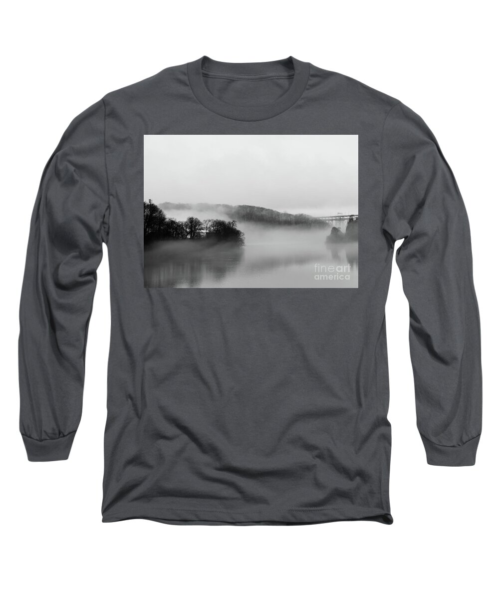 Inwood Long Sleeve T-Shirt featuring the photograph Inwood Hill with Fog #1 by Cole Thompson