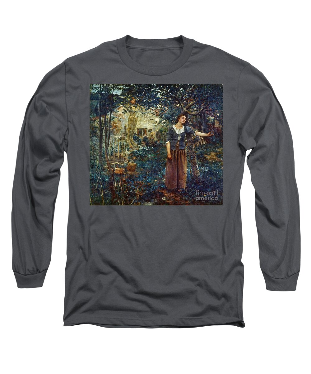 15th Century Long Sleeve T-Shirt featuring the painting JOAN OF ARC c1412-1431 #1 by Granger