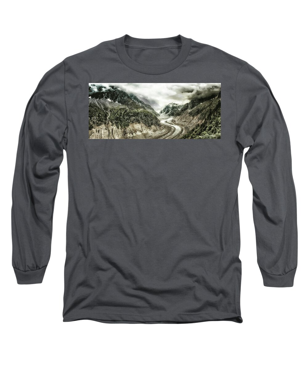 Mer Long Sleeve T-Shirt featuring the photograph Mer De Glace #1 by Chris Boulton