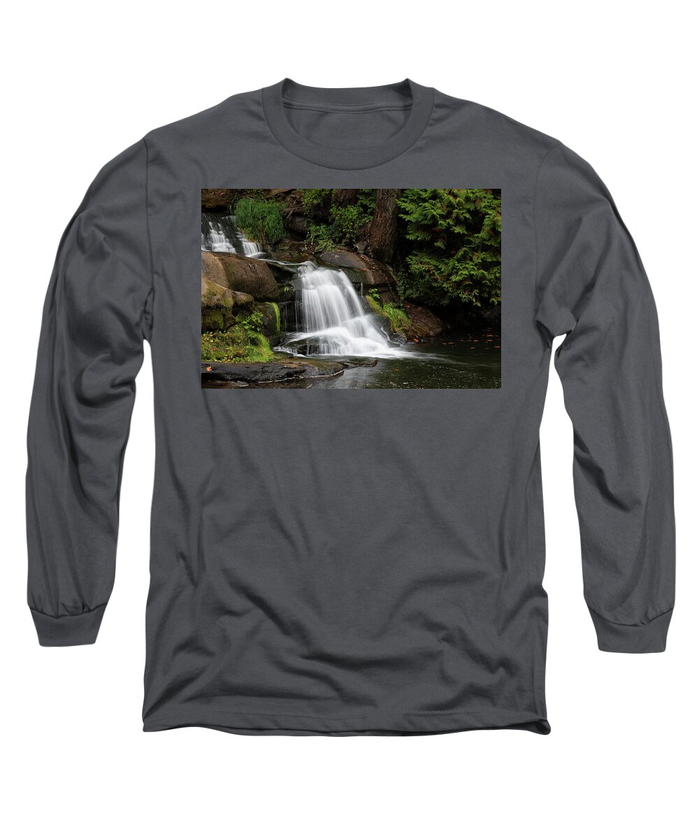 Waterfall Long Sleeve T-Shirt featuring the photograph Millstone Falls #1 by Randy Hall