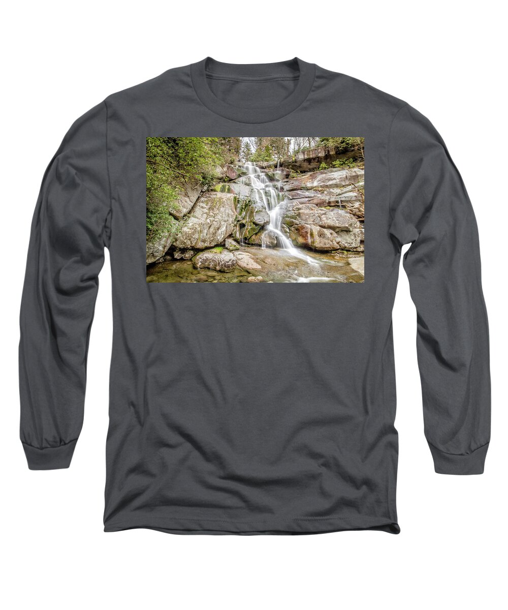 #art #atlanta #discoveratl #exploregeorgia #southcarolina #disc Long Sleeve T-Shirt featuring the photograph Ramsey Cascades in the Great Smoky Mountain National Park #1 by Peter Ciro