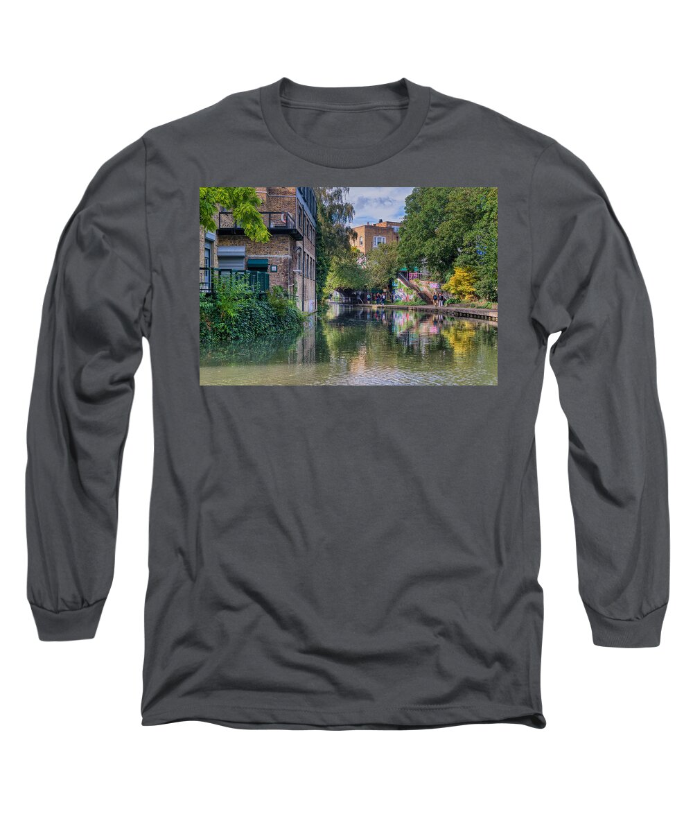 Wall Art Long Sleeve T-Shirt featuring the photograph Regents Canal #2 by Raymond Hill