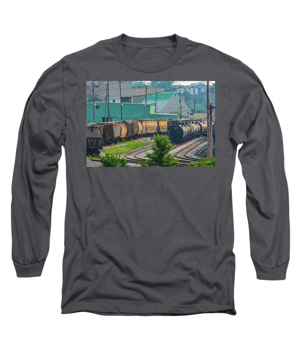 Transportation Long Sleeve T-Shirt featuring the photograph Riding the Rails #1 by Stewart Helberg
