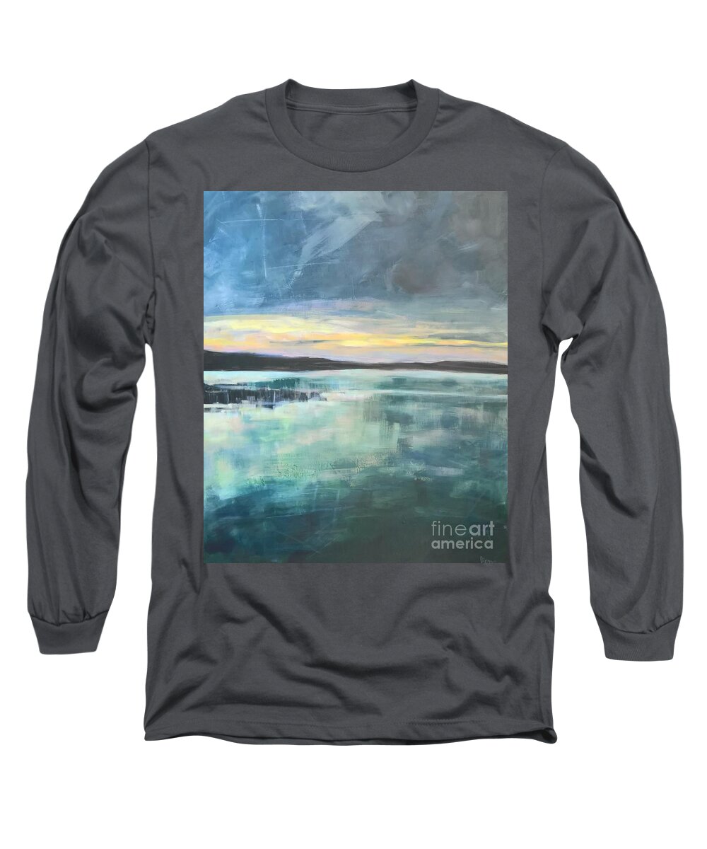 Northern Michigan Long Sleeve T-Shirt featuring the painting Tranquility #1 by Lisa Dionne