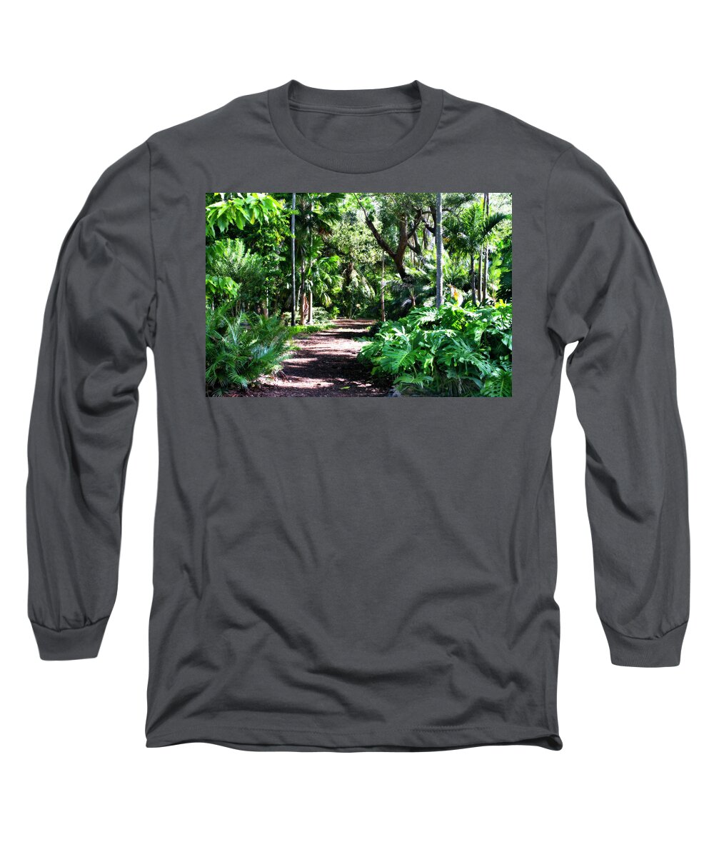 Color Long Sleeve T-Shirt featuring the photograph Tropical Garden -1 #1 by Alan Hausenflock