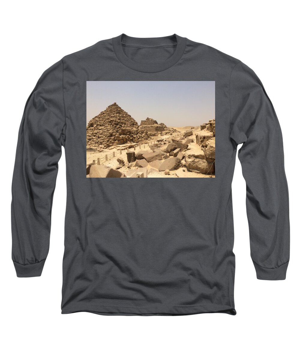 Giza Long Sleeve T-Shirt featuring the photograph Great Pyramids #10 by Trevor Grassi