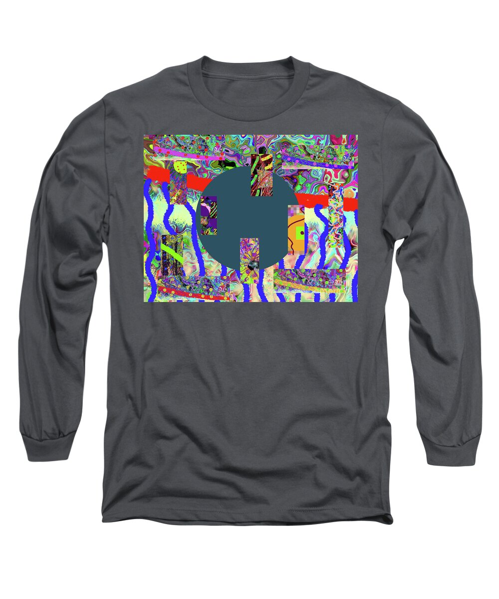 Walter Paul Bebirian: The Bebirian Art Collection Long Sleeve T-Shirt featuring the digital art 12-17-2011b by Walter Paul Bebirian