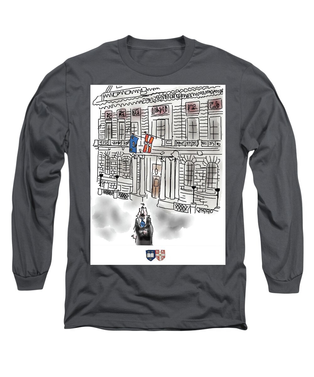  Long Sleeve T-Shirt featuring the drawing O and C #13 by Dan CohnSherbok