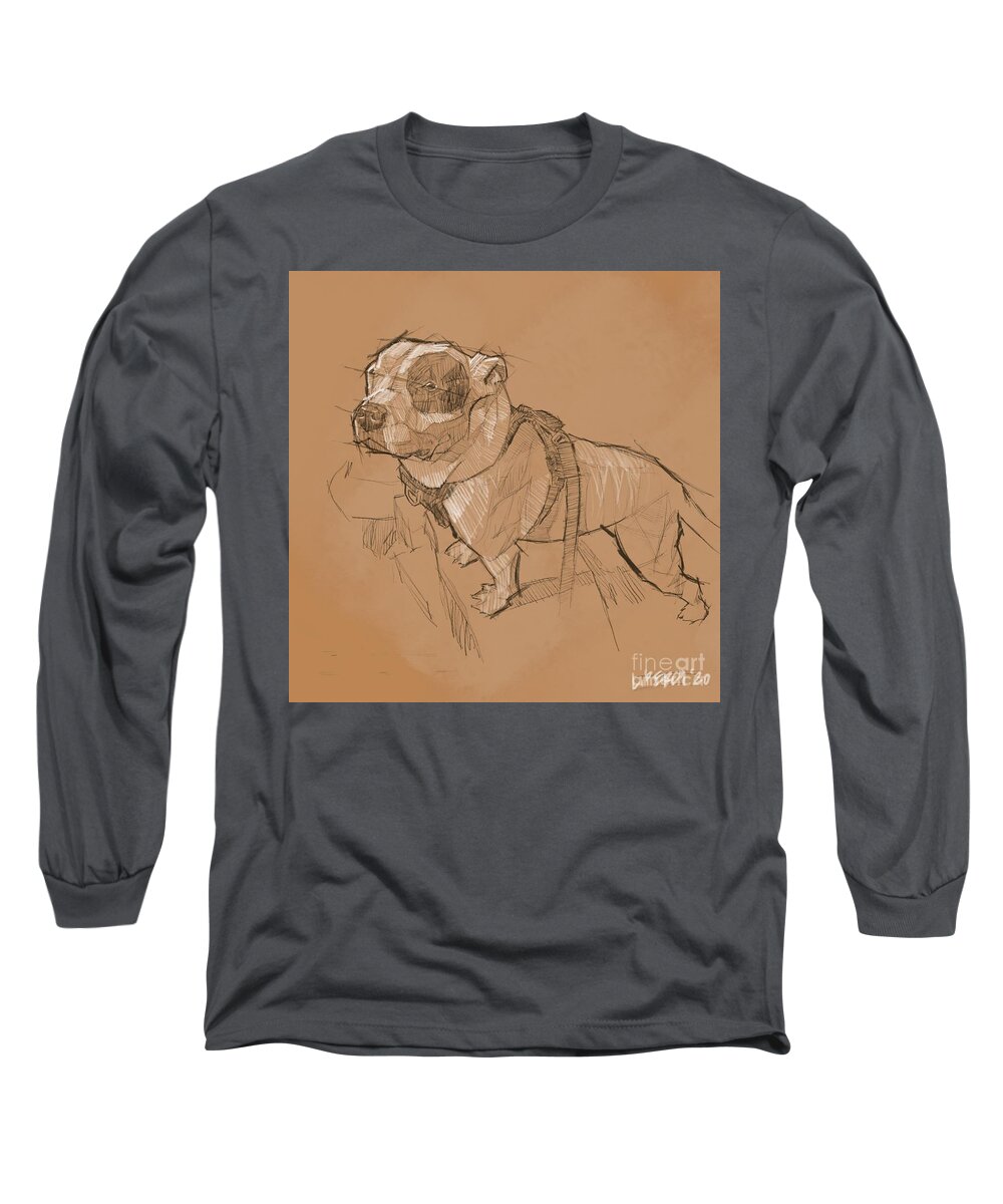  Long Sleeve T-Shirt featuring the painting Portrait #17 by Lee Percy