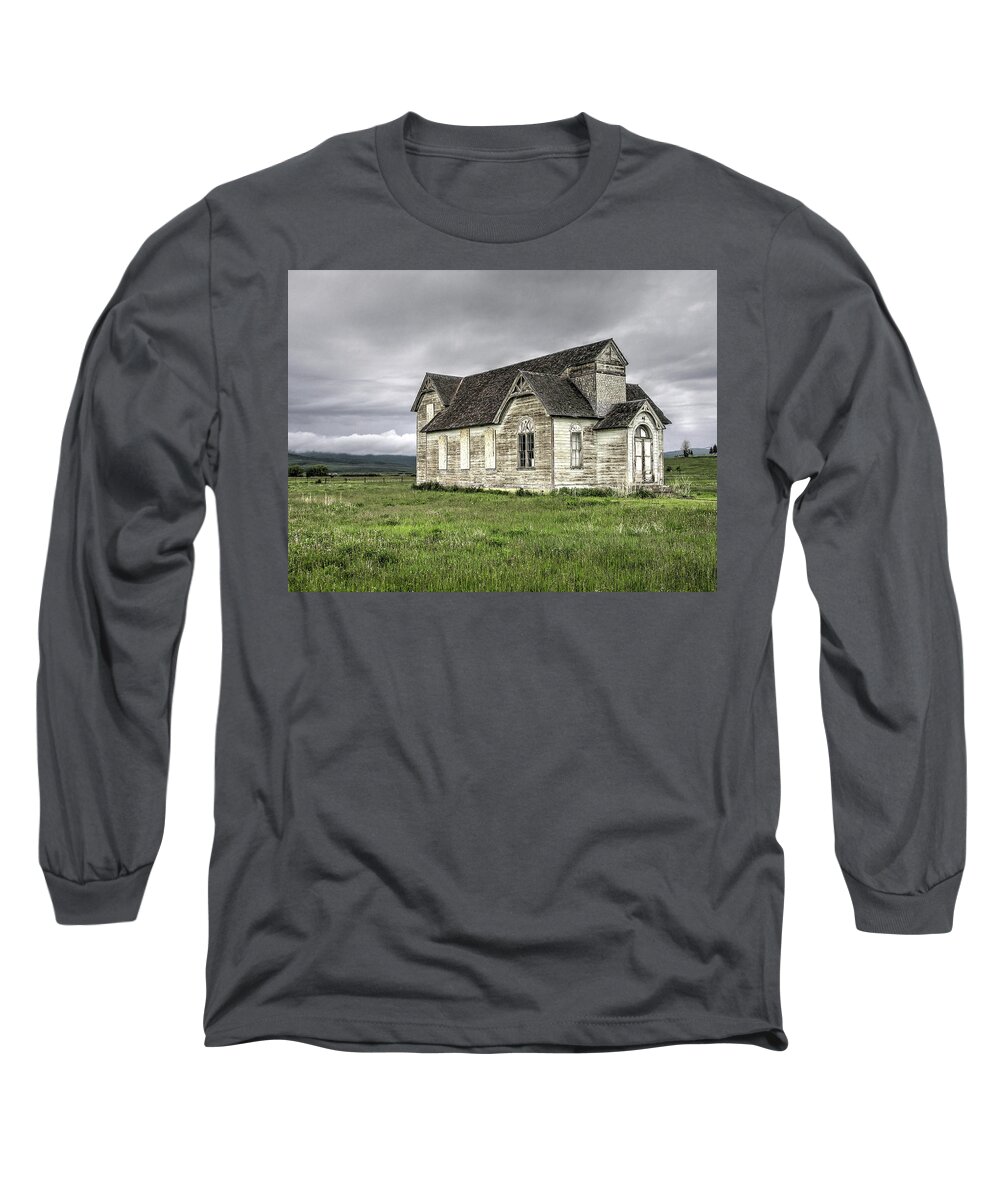 Abandoned Long Sleeve T-Shirt featuring the photograph Holy Ground #2 by Randall Dill