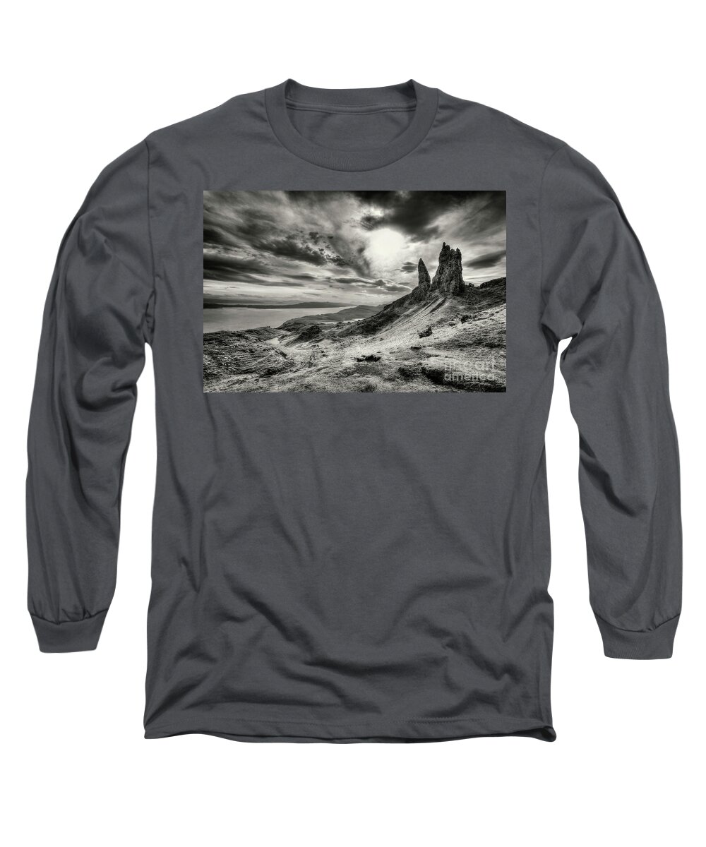 The Storr Long Sleeve T-Shirt featuring the photograph The Old Man of Storr #2 by Phill Thornton