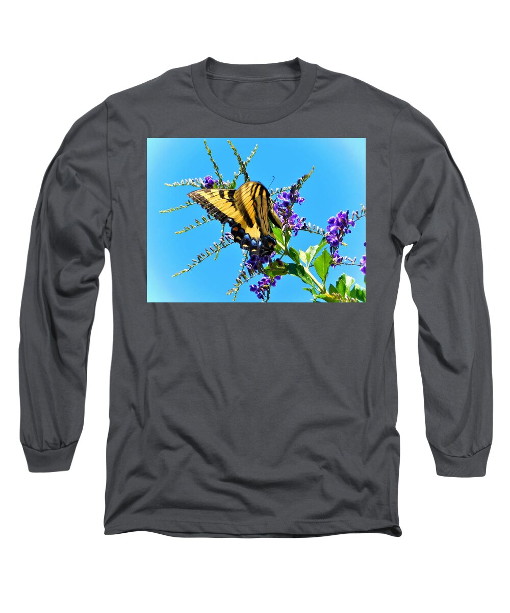 Landscape Long Sleeve T-Shirt featuring the photograph Tiger Swallowtail #5 by Gena Herro