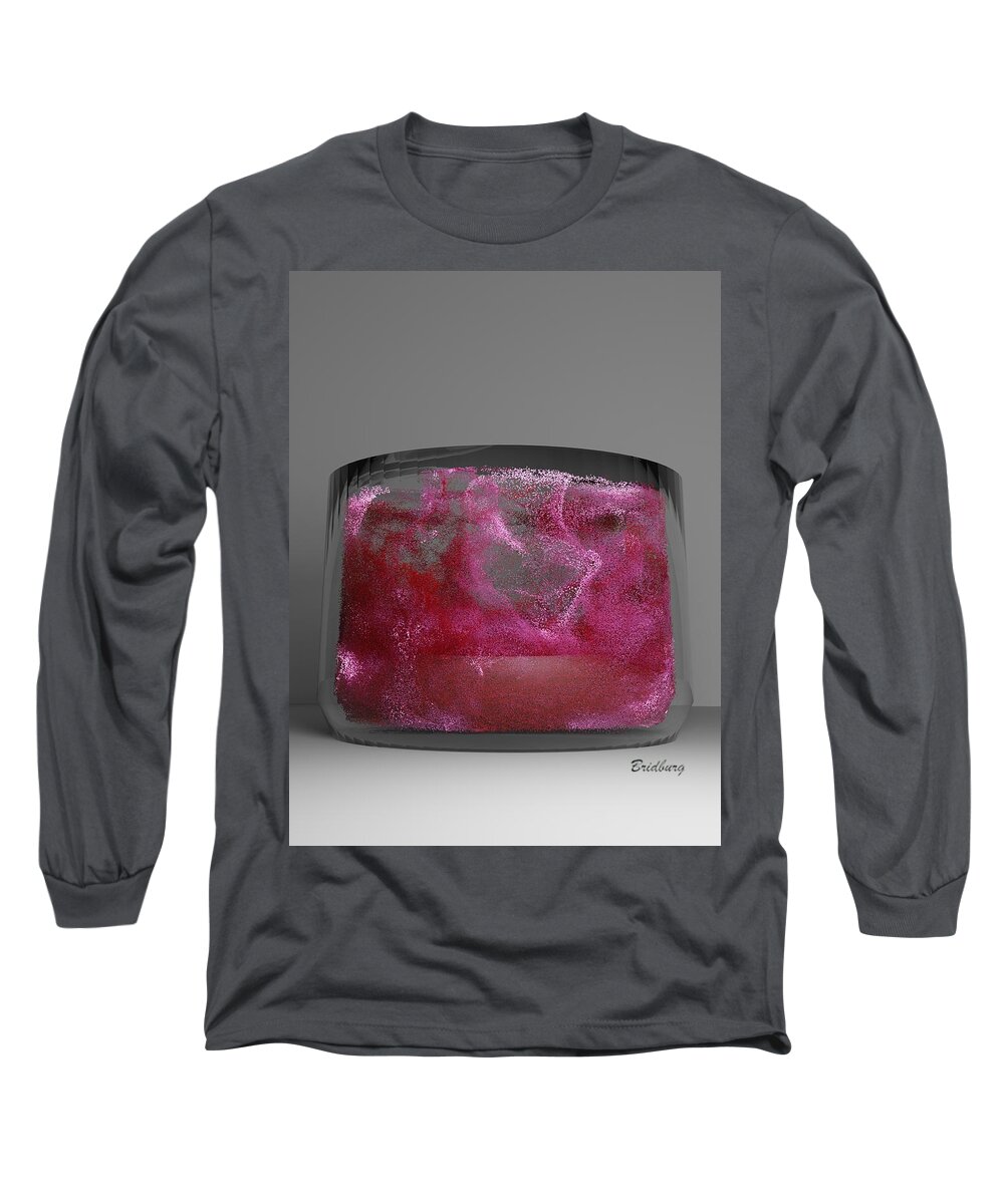 Nft Long Sleeve T-Shirt featuring the digital art 401 Glass Waves by David Bridburg