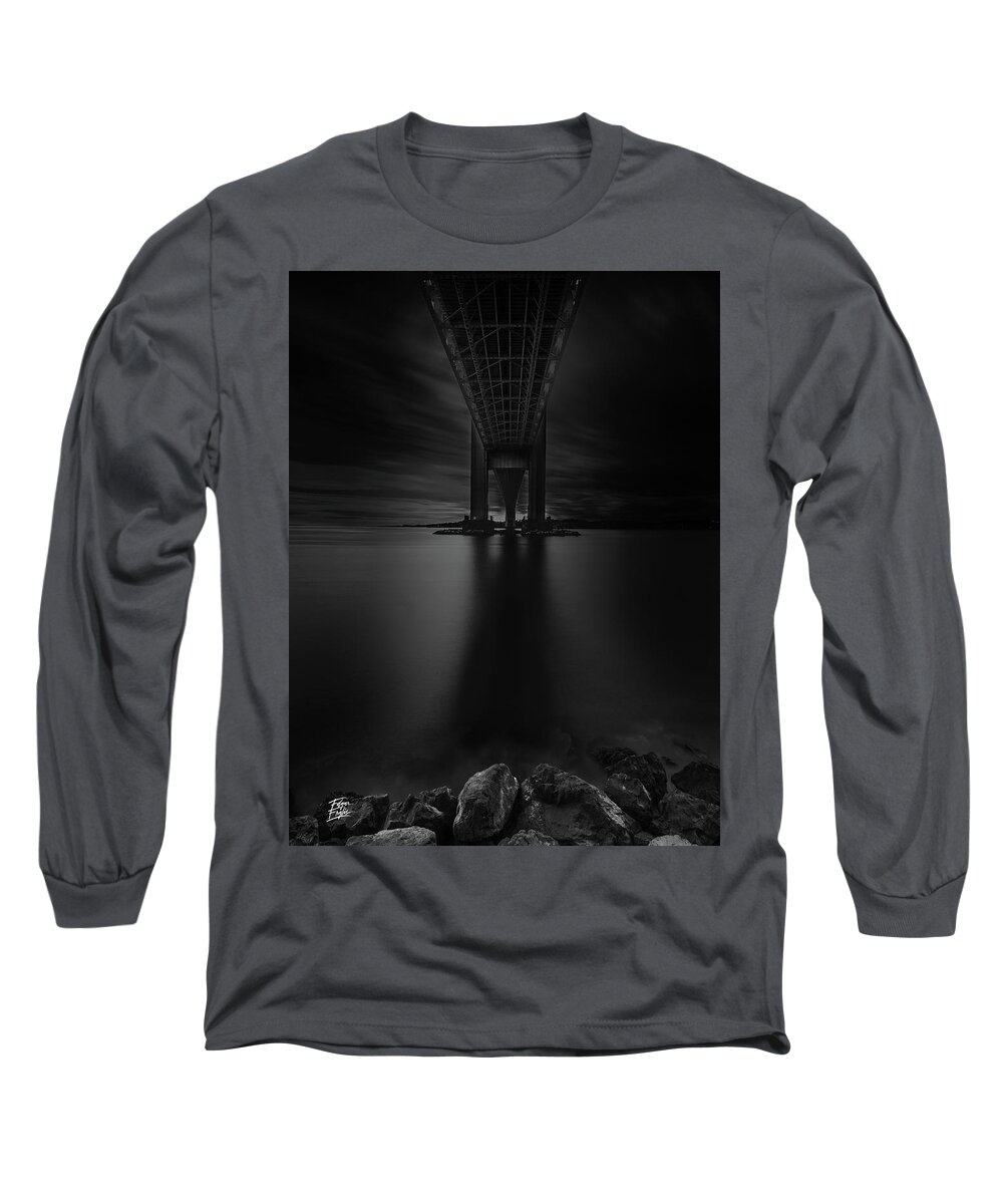 50s Long Sleeve T-Shirt featuring the photograph 50 Shades of Verrazano by Edgars Erglis