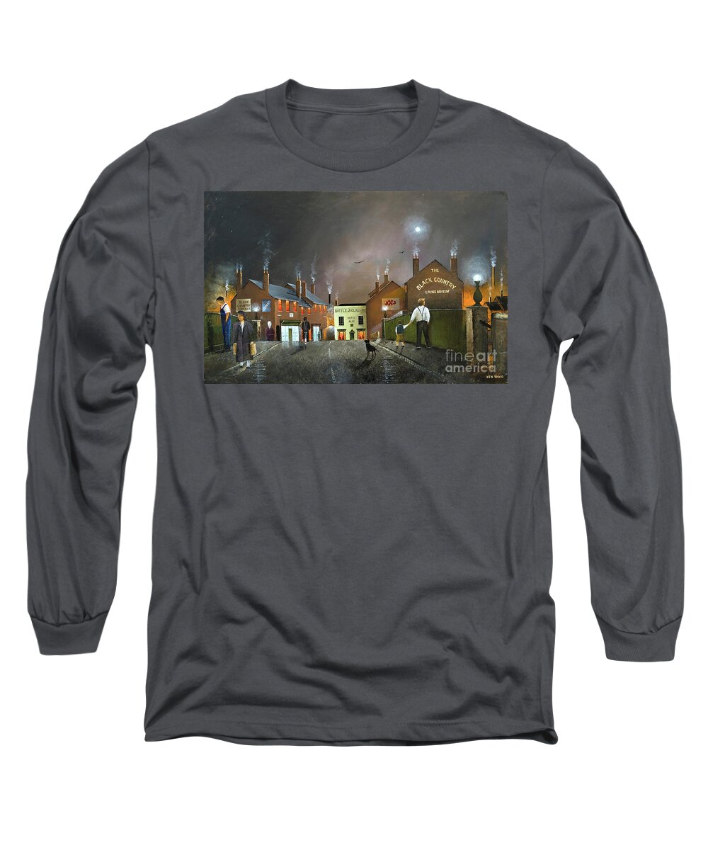 England Long Sleeve T-Shirt featuring the painting The Blackcountry Living Museum - England by Ken Wood